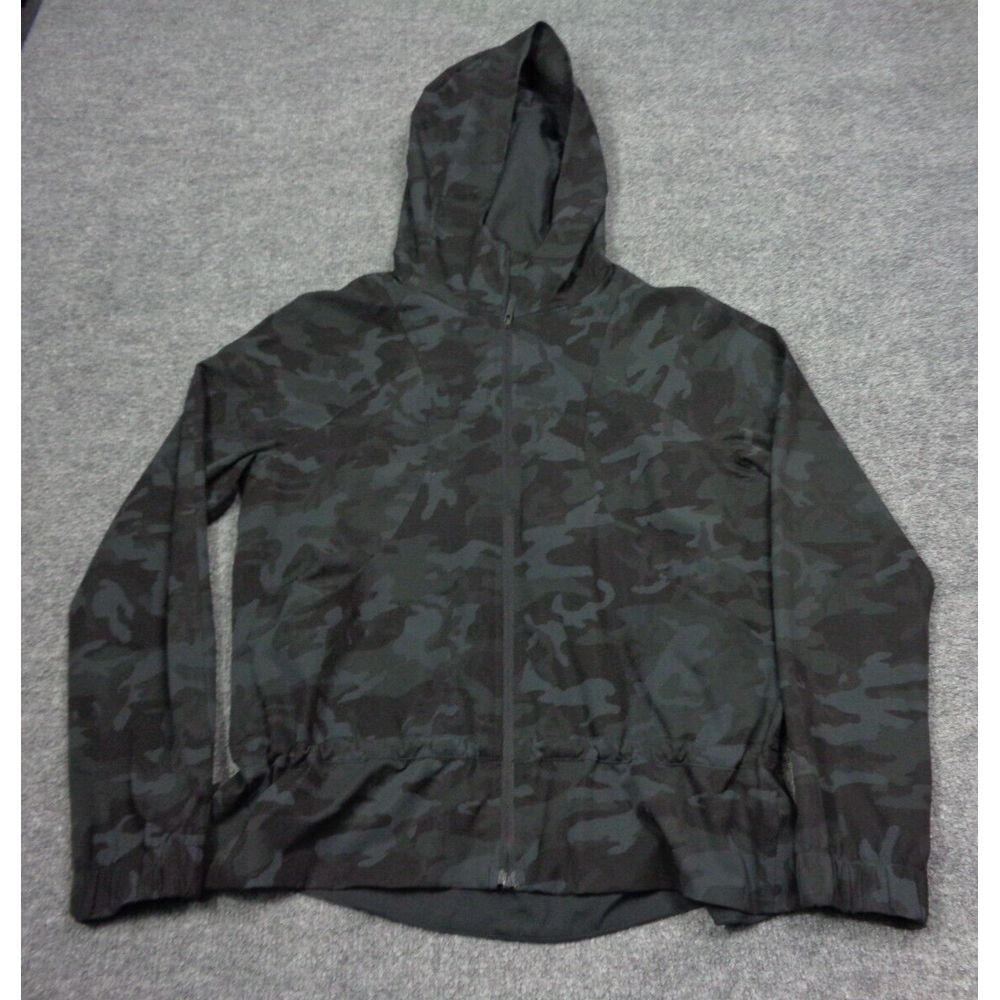 Lululemon Pack It Up Jacket Womens 4 Grey Incognito Camo Performance